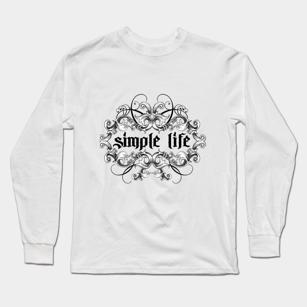 typography Long Sleeve T-Shirt by HornArt